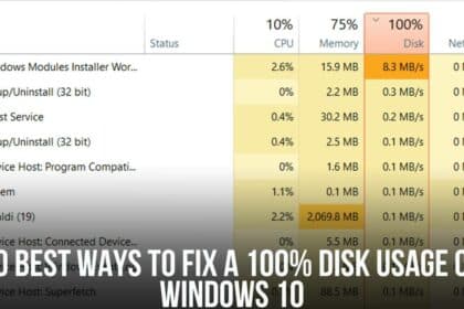 10 Best Ways to Fix a 100% Disk Usage on Windows 10